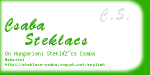 csaba steklacs business card